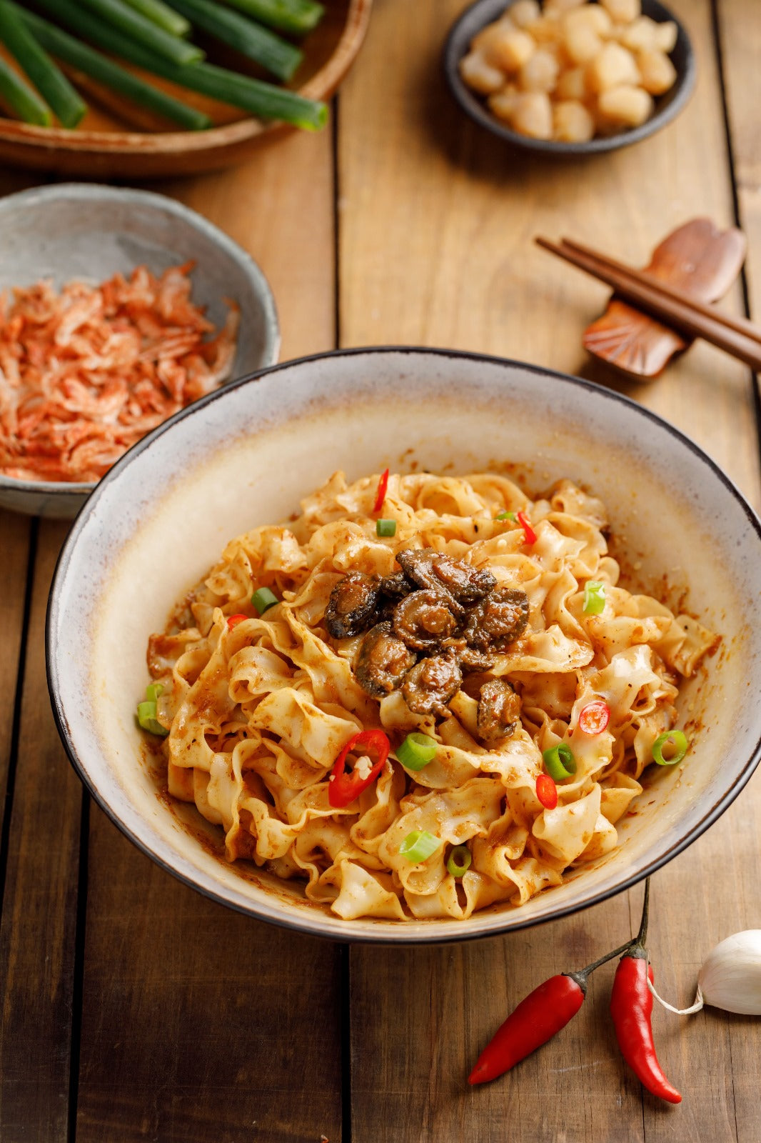 藍海饌-珍珠鮑魚干貝乾拌麵1入裝