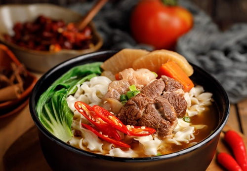 藍海饌- 麻辣半筋半肉牛肉麵2入裝