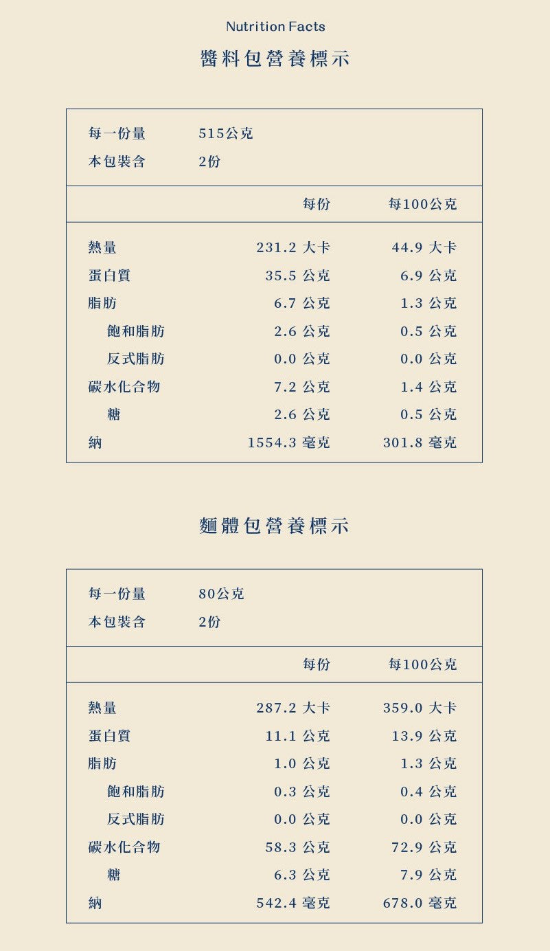 藍海饌-紅燒半筋半肉牛肉麵2入裝