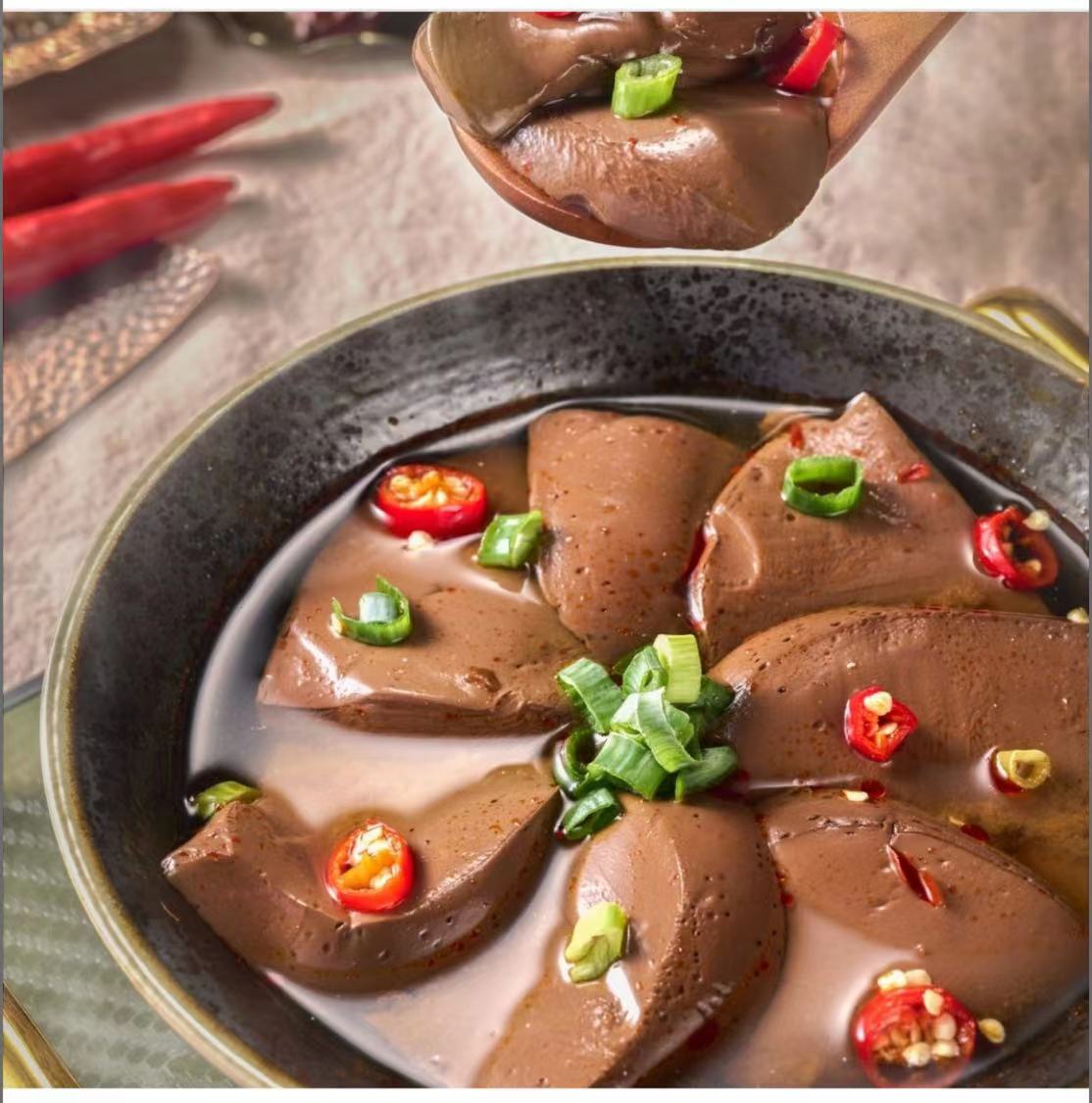 龍老二-麻辣鴨血450g