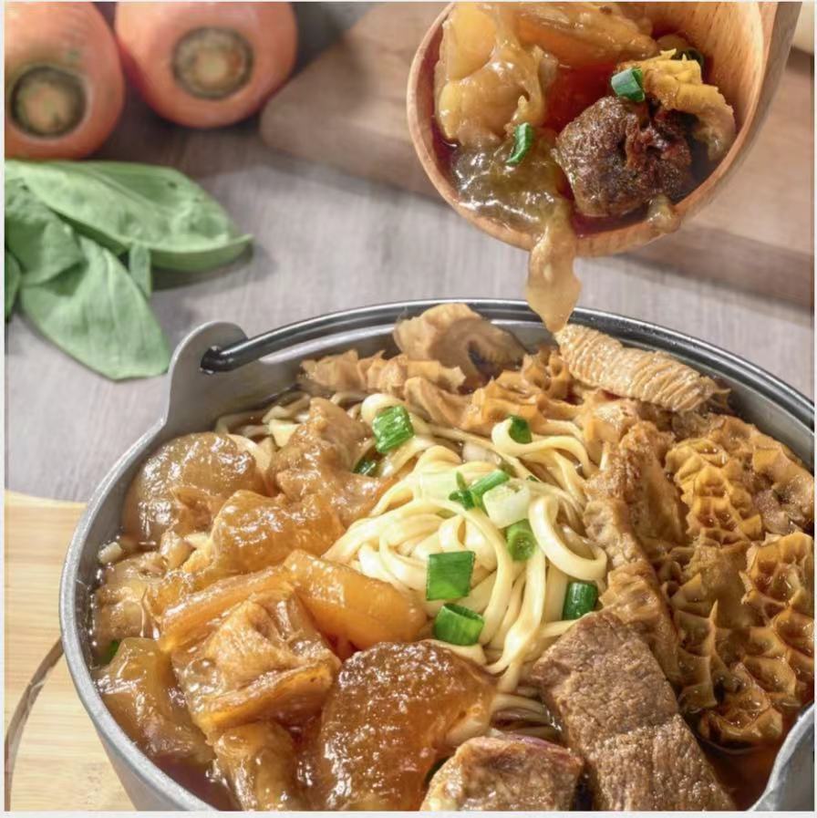 龍老二-紅燒牛三寶麵580g